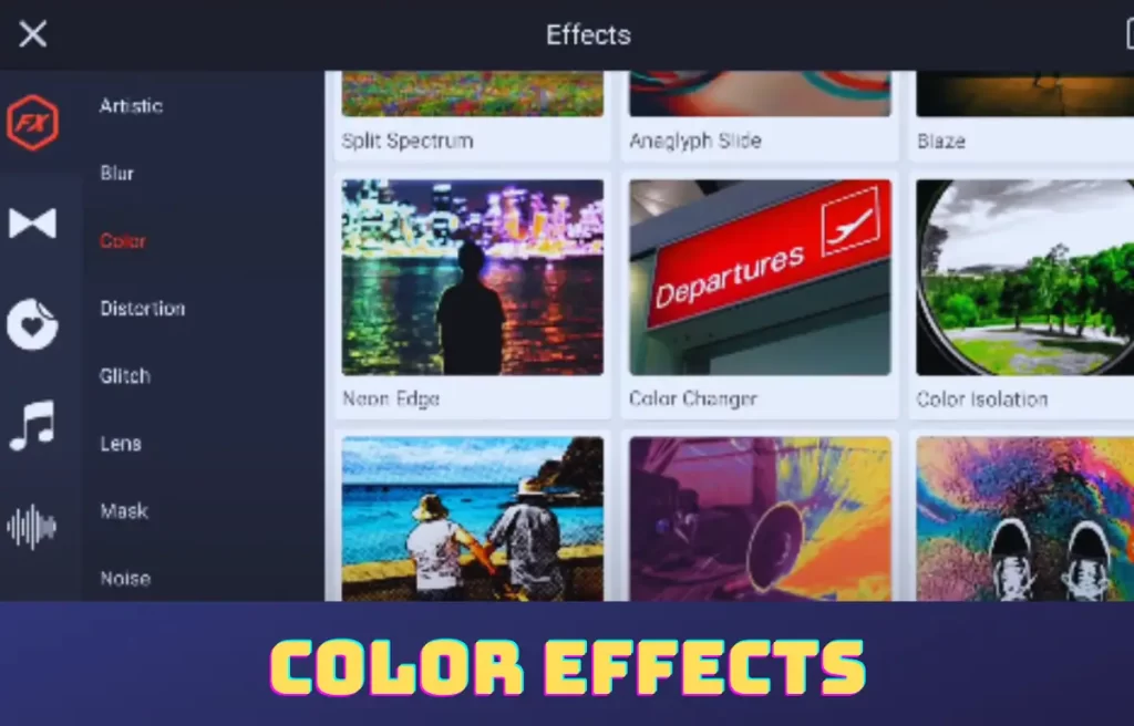 Black Kinemaster APK color effects